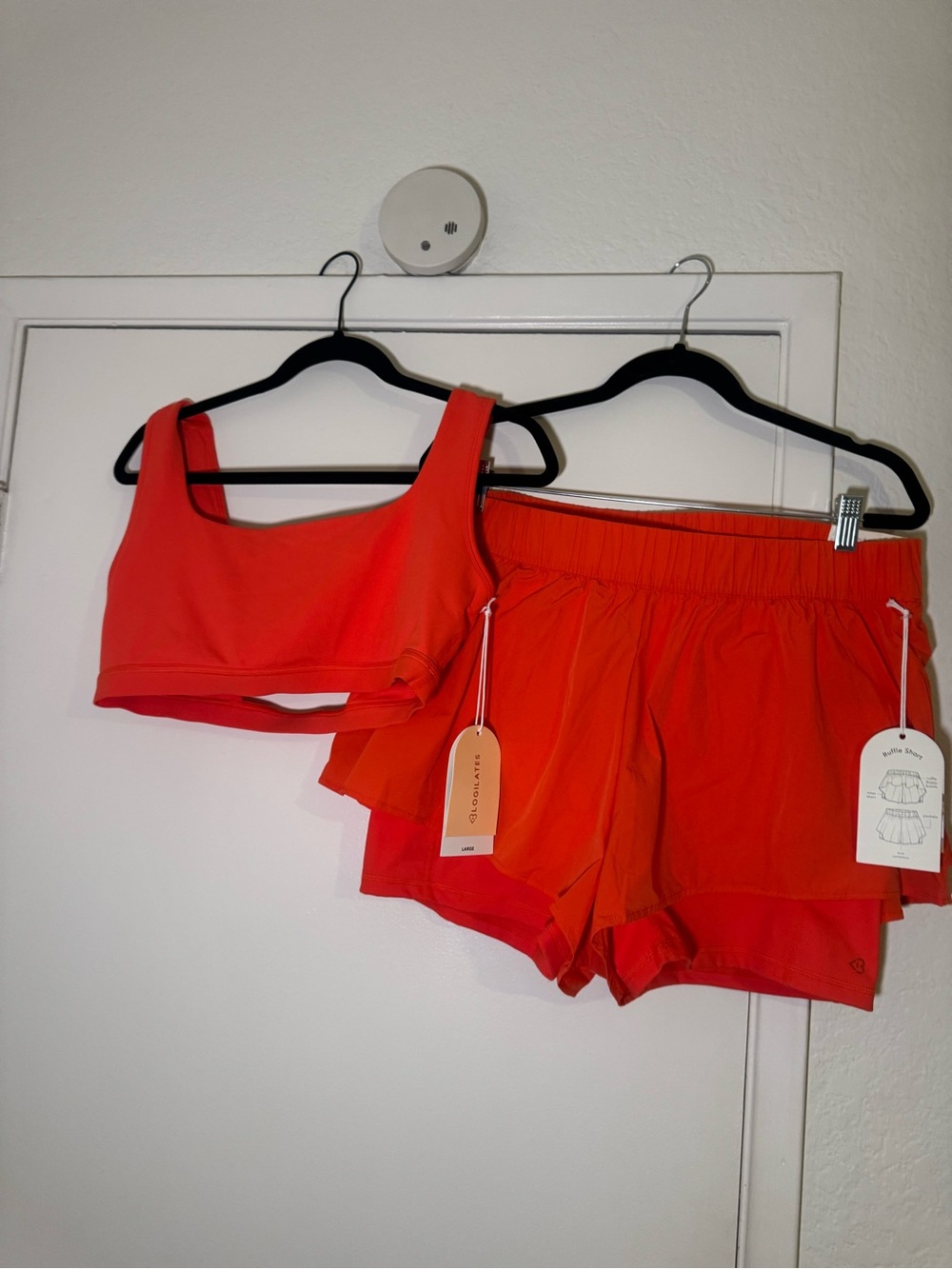 Blogilates Women's Orange Active Bra & Short Set